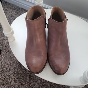 Cognac lucky brand booties